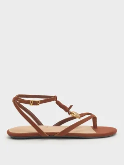 Adema Leather Strappy Thong Sandals