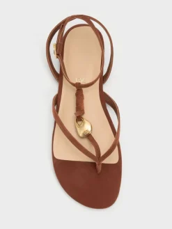 Adema Leather Strappy Thong Sandals