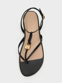 Adema Leather Strappy Thong Sandals