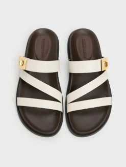 Aelin Metallic-Buckle Strappy Sandals