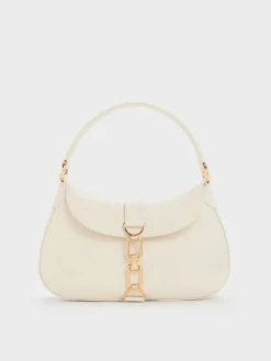 Agatha Chain-Accent Hobo Bag