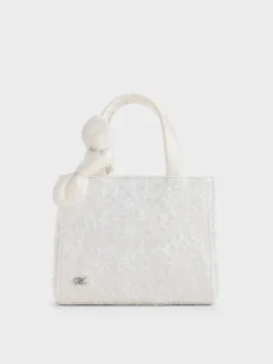 Albany Embroidered-Mesh Beaded Mini Bag