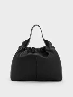 Ally Ruched Chain-Handle Bag