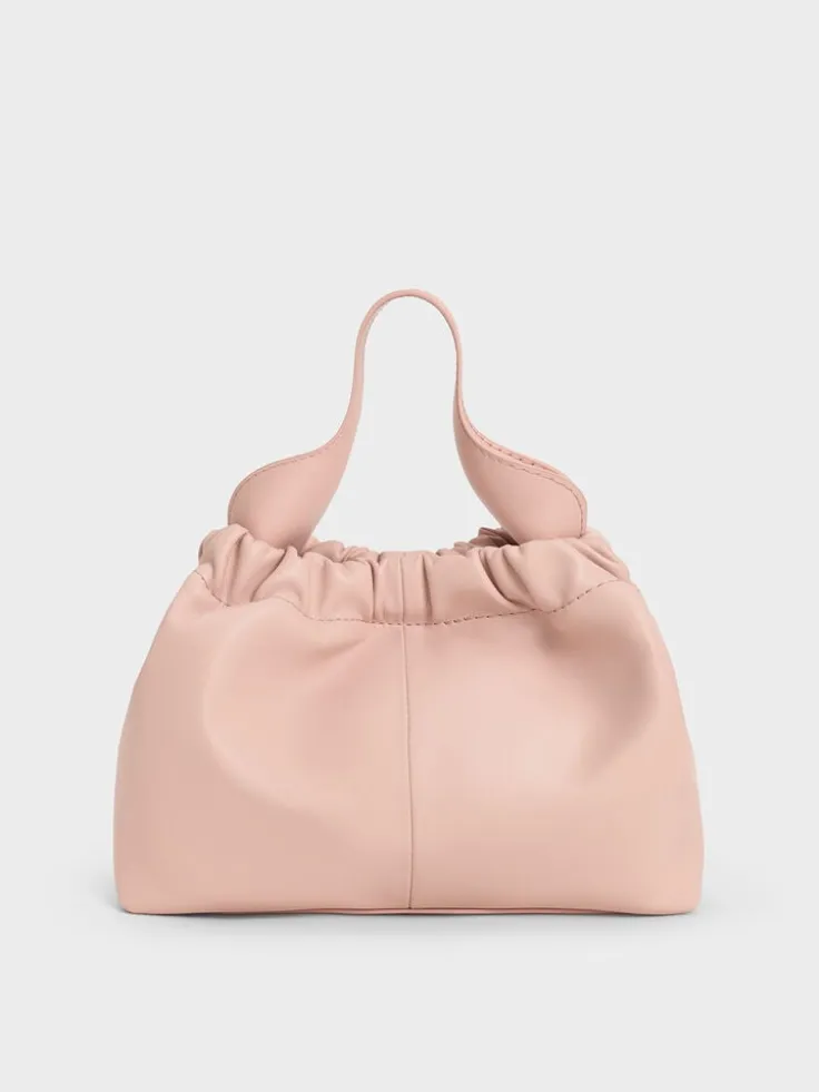 Ally Ruched Chain-Handle Bag