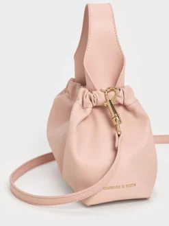 Ally Ruched Chain-Handle Bag