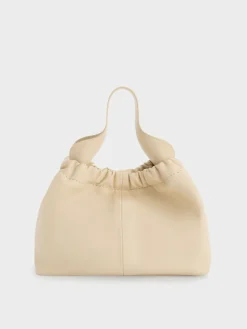 Ally Ruched Chain-Handle Bag