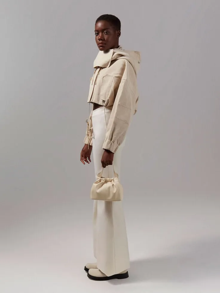 Ally Ruched Chain-Handle Bag
