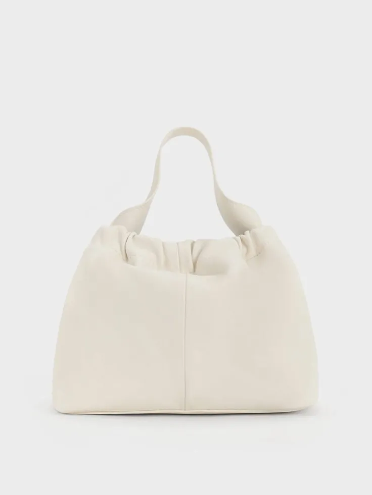 Ally Ruched Chain-Handle Bag