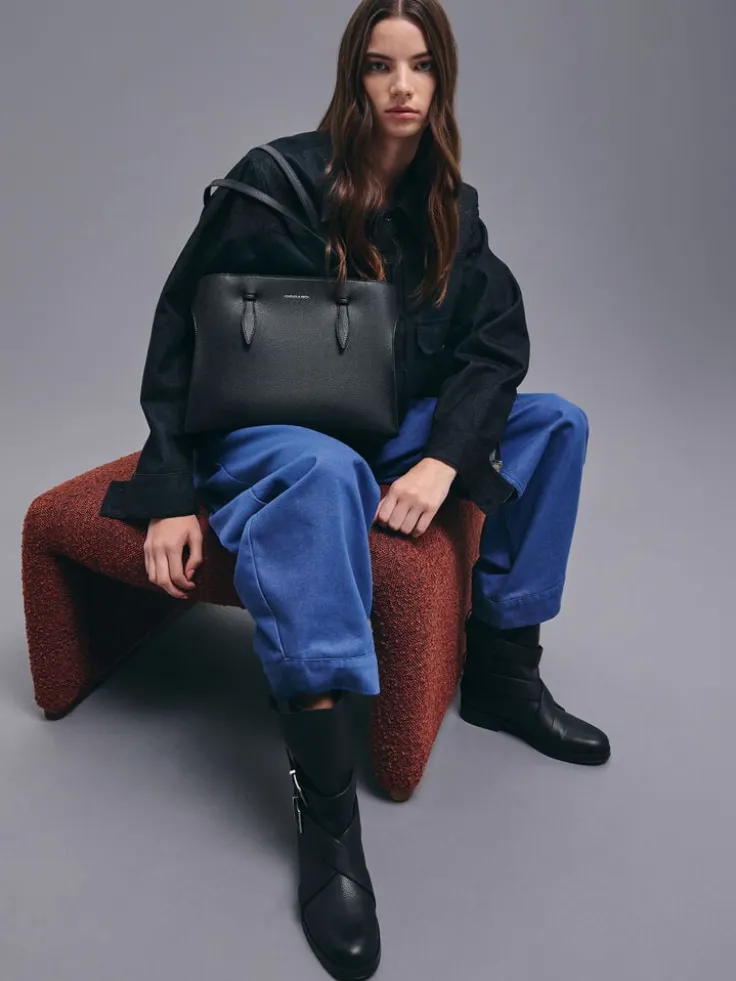 Allyn Elongated-Handle Tote Bag