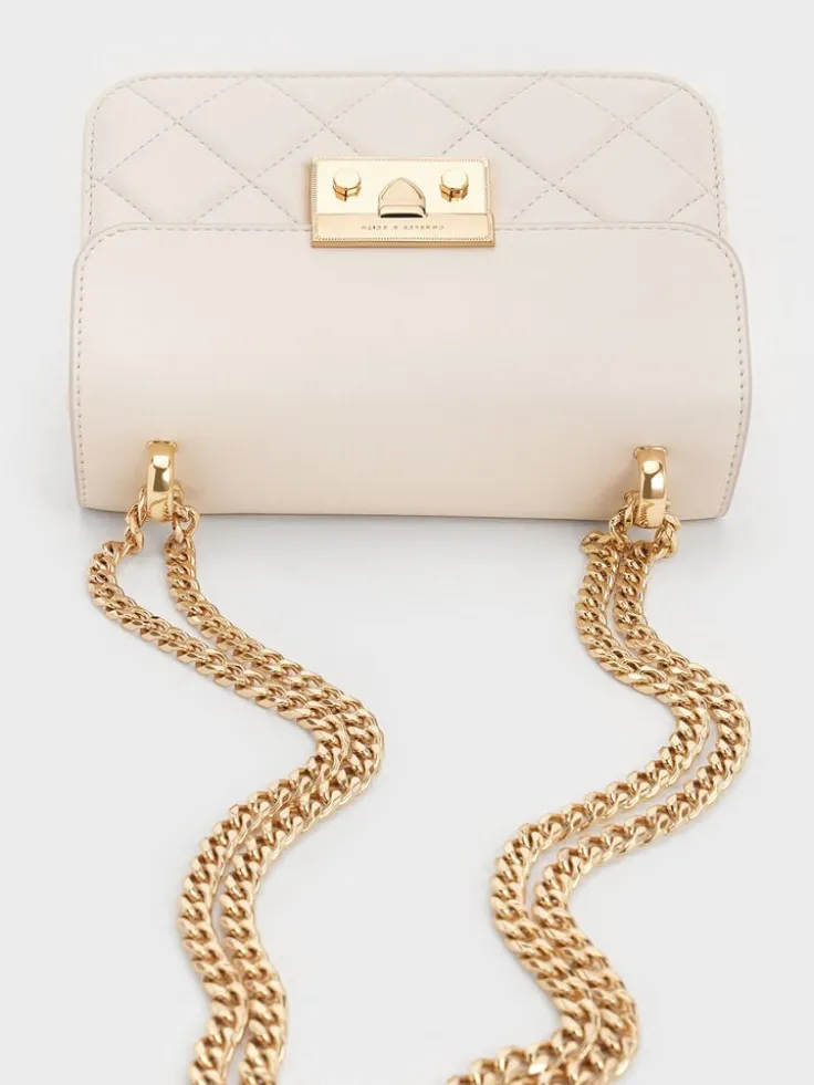 Alva Quilted Chain-Handle Bag