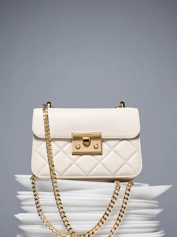 Alva Quilted Chain-Handle Bag