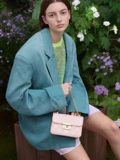 Alva Quilted Chain-Handle Bag