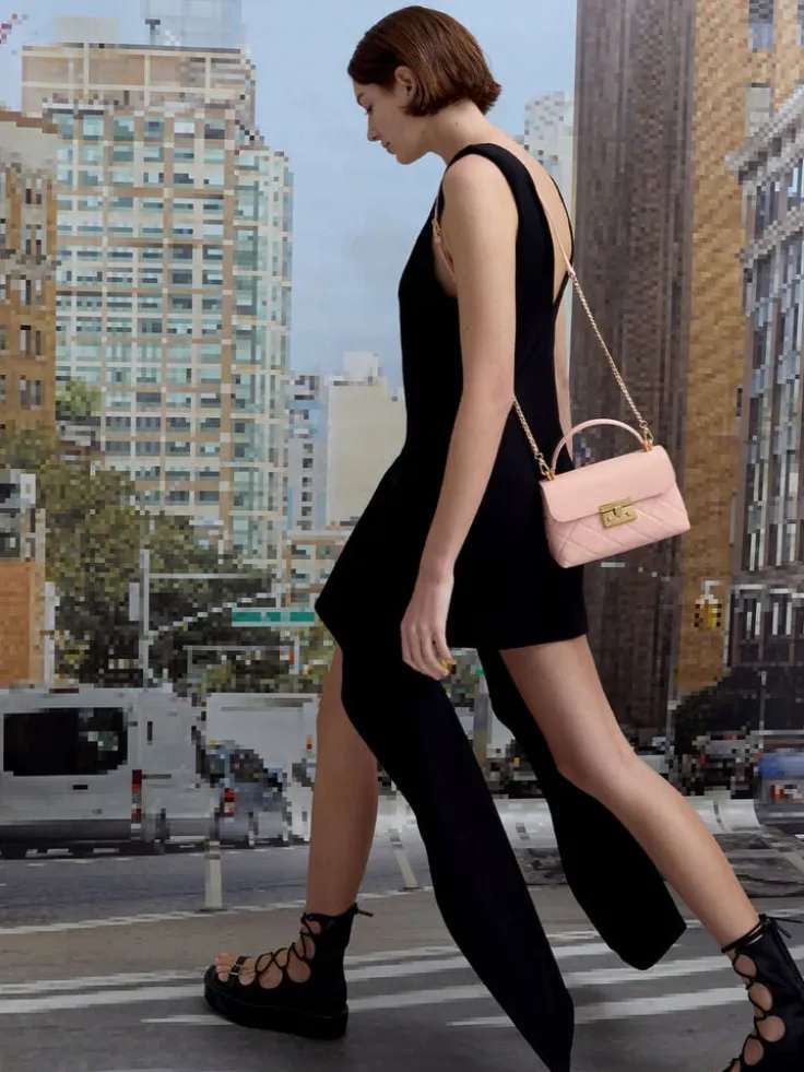 Alva Quilted Top Handle Bag
