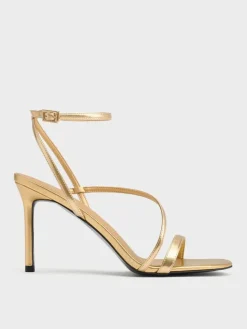 Andricia Metallic Strappy Stiletto Sandals