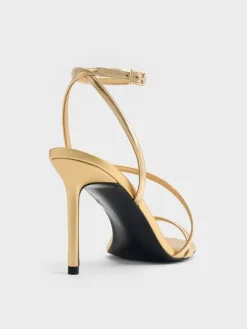 Andricia Metallic Strappy Stiletto Sandals
