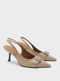 Anita Buckled Pointed Slingback Pumps