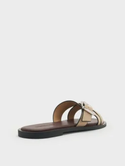 Anita Faux Suede Crossover Slides