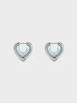 Annalise Resin-Heart Stud Earrings