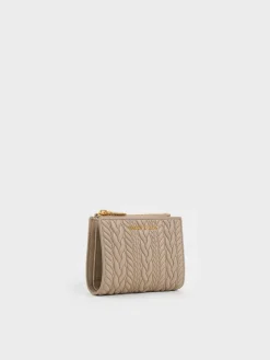 Apolline Textured Top-Zip Wallet