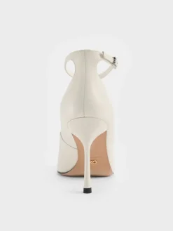 Aretha Patent Leather Ankle-Strap Stiletto-Heel Pumps