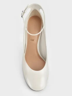 Aretha Patent Leather Ankle-Strap Stiletto-Heel Pumps