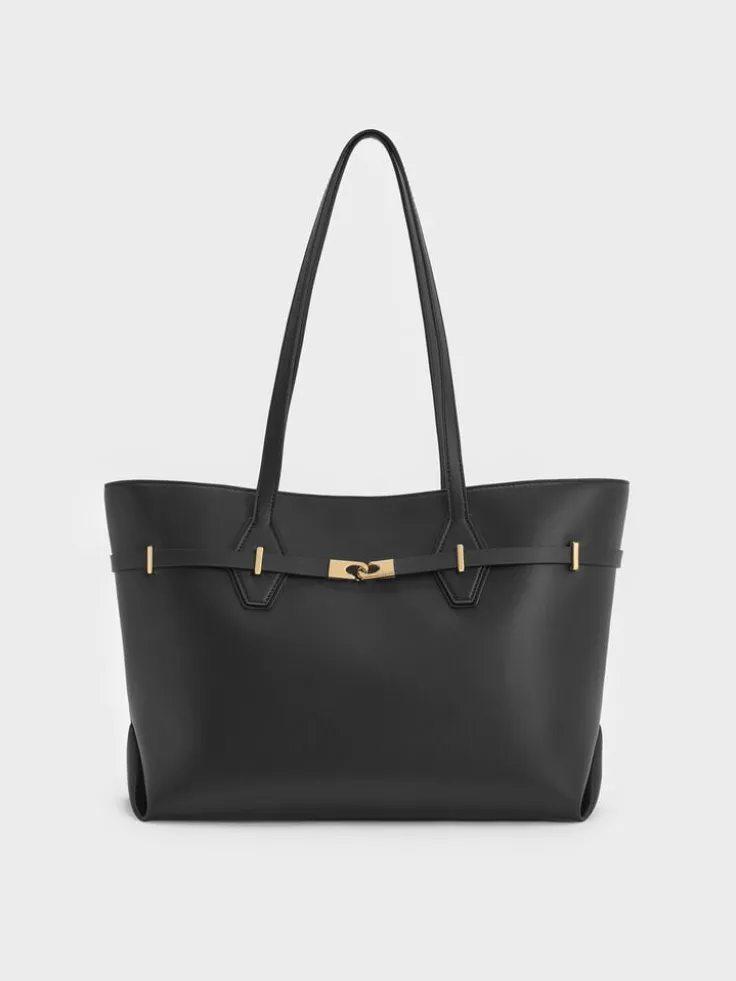 Arlet Double-Handle Belted Tote bag