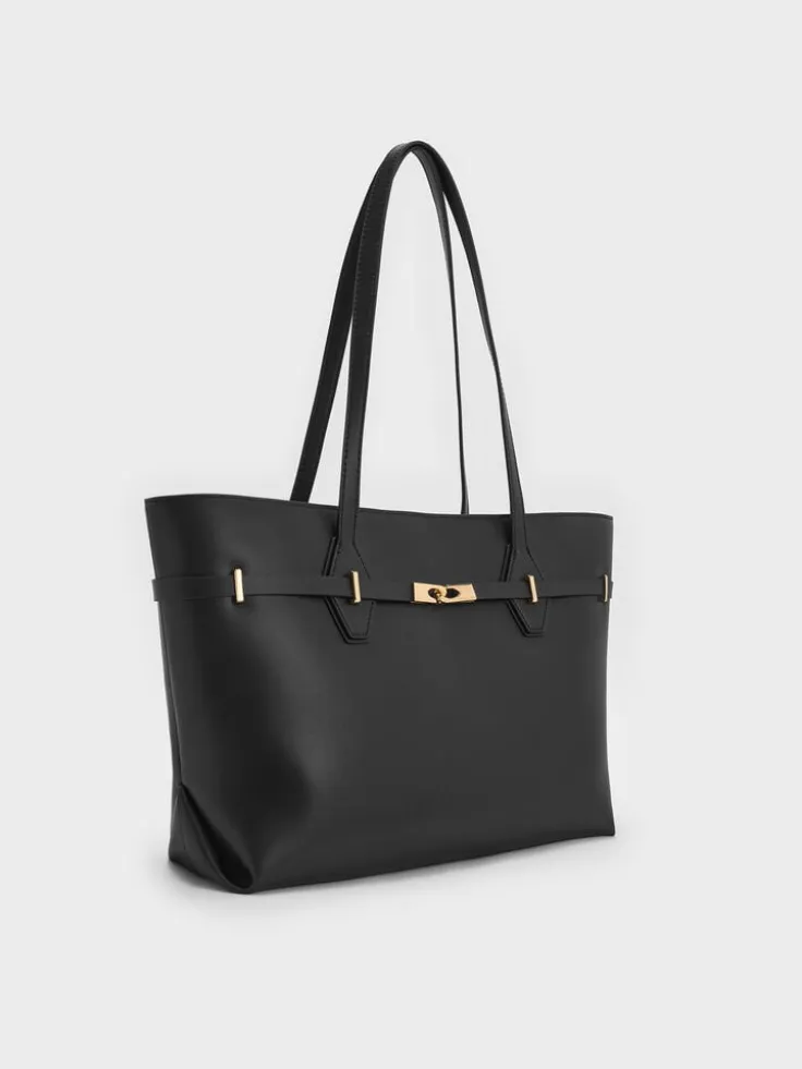 Arlet Double-Handle Belted Tote bag