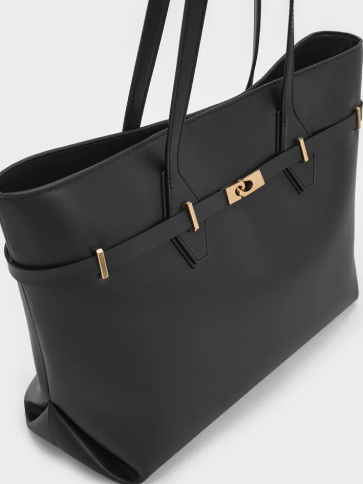 Arlet Double-Handle Belted Tote bag