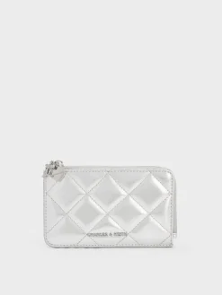 Arrietty Metallic Quilted Zip-Around Wallet