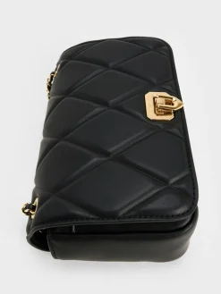 Arwen Diamond-Quilt Shoulder Bag