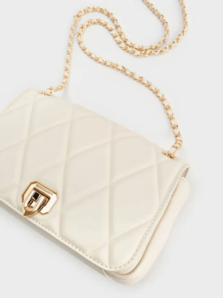 Arwen Diamond-Quilt Shoulder Bag
