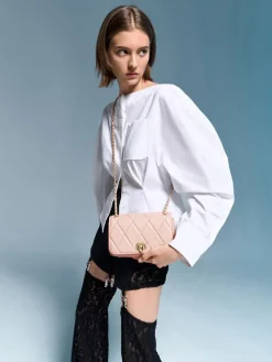 Arwen Diamond-Quilt Shoulder Bag