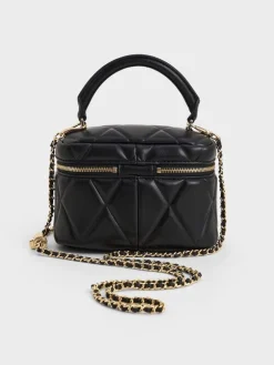 Arwen Quilted Top Handle Vanity Bag