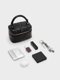 Arwen Quilted Top Handle Vanity Bag