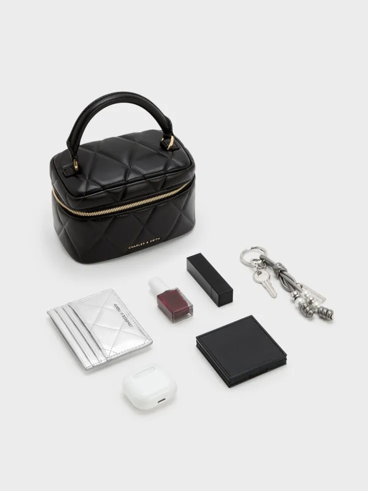 Arwen Quilted Top Handle Vanity Bag