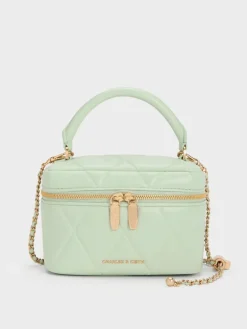 Arwen Quilted Top Handle Vanity Bag