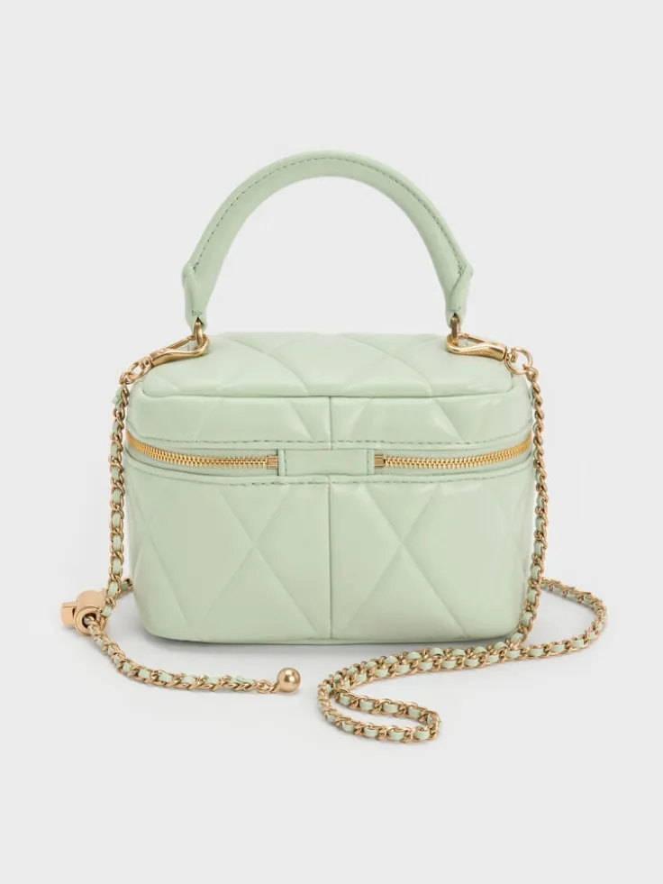 Arwen Quilted Top Handle Vanity Bag
