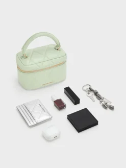 Arwen Quilted Top Handle Vanity Bag