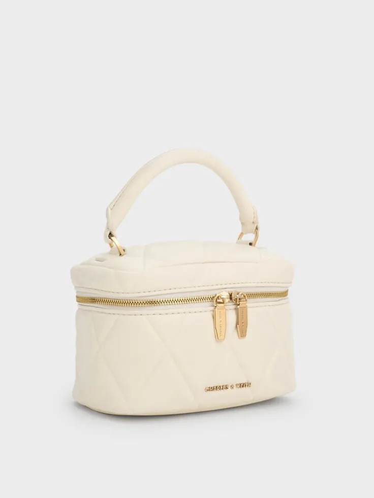 Arwen Quilted Top Handle Vanity Bag