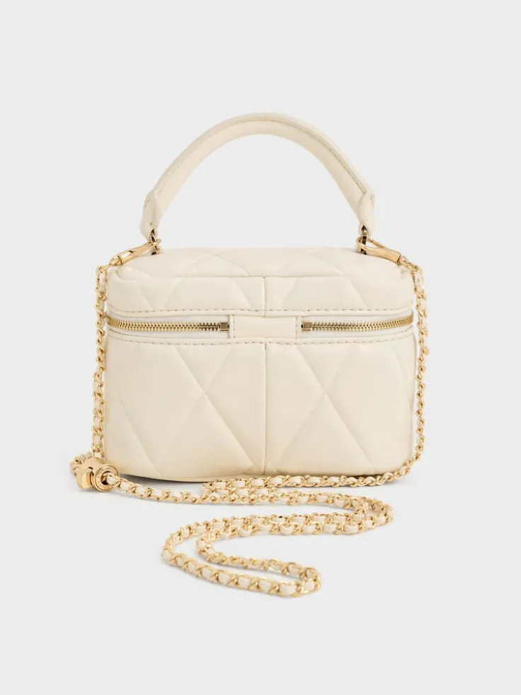 Arwen Quilted Top Handle Vanity Bag