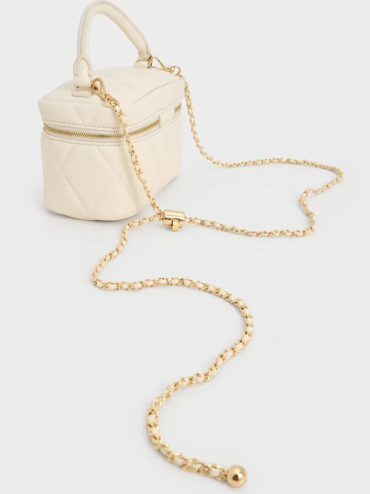 Arwen Quilted Top Handle Vanity Bag