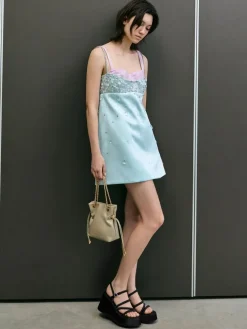 Arya Braided-Chain Crossbody Bag