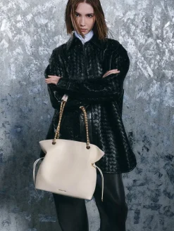 Arya Braided-Chain Tote Bag