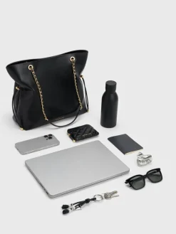 Arya Braided-Chain Tote Bag