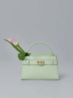 Aubrielle Croc-Effect Belted Top Handle Bag