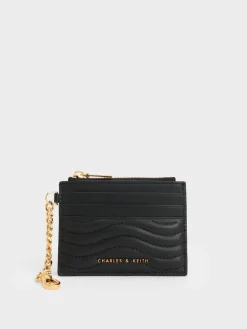Aubrielle Wavy-Stitch Card Holder