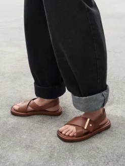 Audra Crossover Slingback Sandals