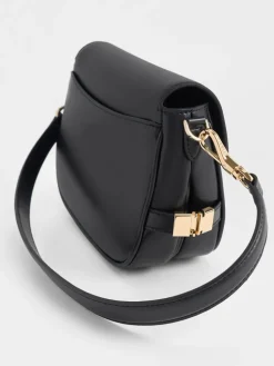 Aurelia Metallic-Accent Saddle Bag