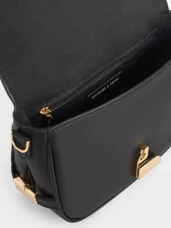 Aurelia Metallic-Accent Saddle Bag