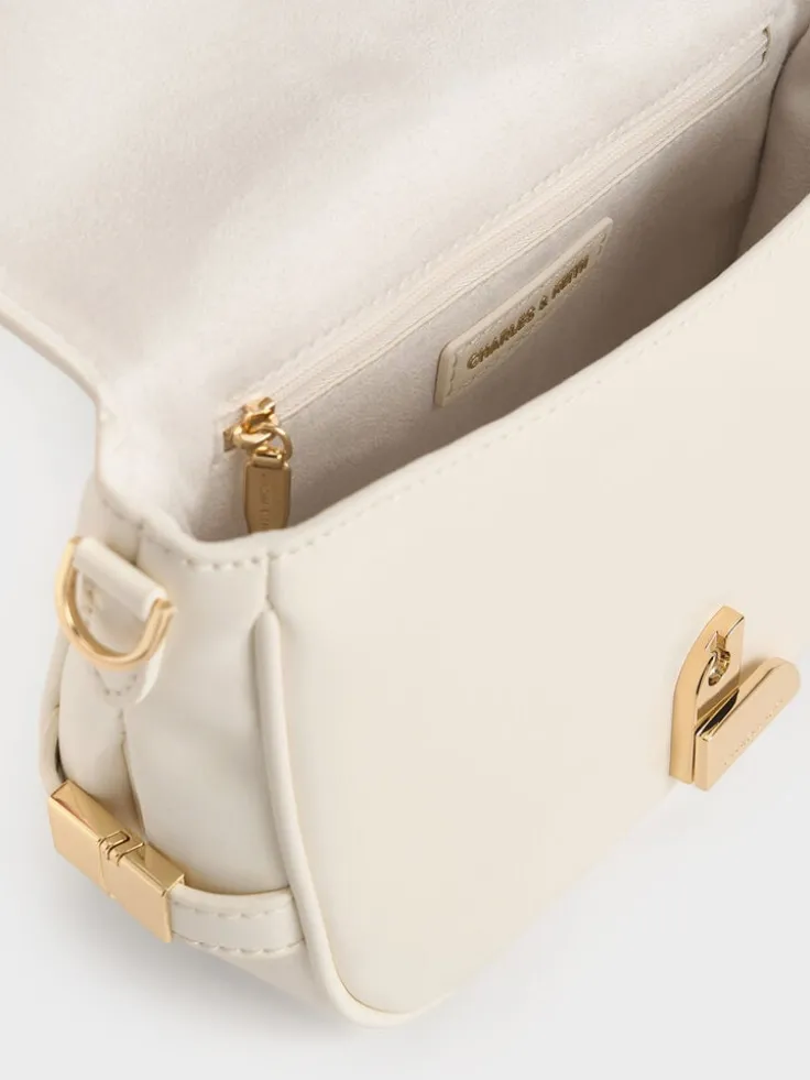 Aurelia Metallic-Accent Saddle Bag